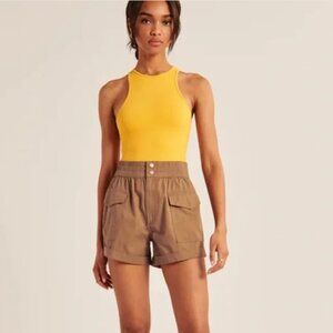 EUC Abercrombie Utility Cargo Shorts, 100% Cotton, Brown, XL